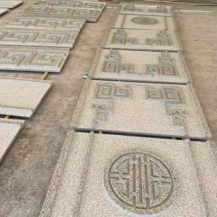 忻州 白麻花岗岩外墙立面雕刻板