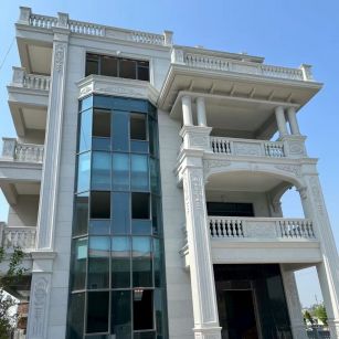 忻州 白麻花岗岩别墅外墙干挂效果展示