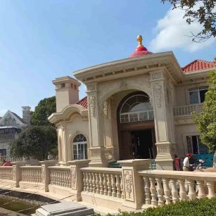 忻州 黄金麻花岗岩欧式别墅