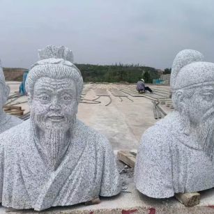 忻州 白麻花岗岩石材人物立体雕刻