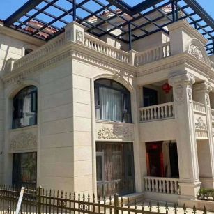 忻州 黄金麻花岗岩荔枝面别墅外墙干挂