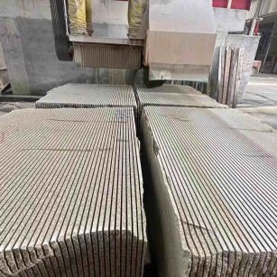 忻州 车间生产日常，黄金麻白麻花岗岩