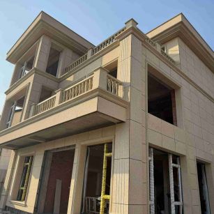 忻州 黄金麻花岗岩石材荔枝面外墙干挂效果展示