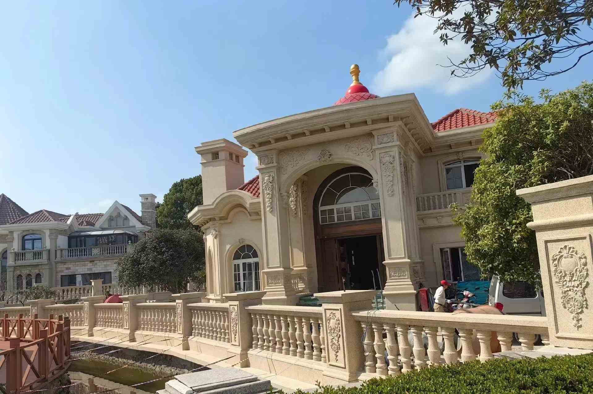 忻州 黄金麻花岗岩欧式别墅