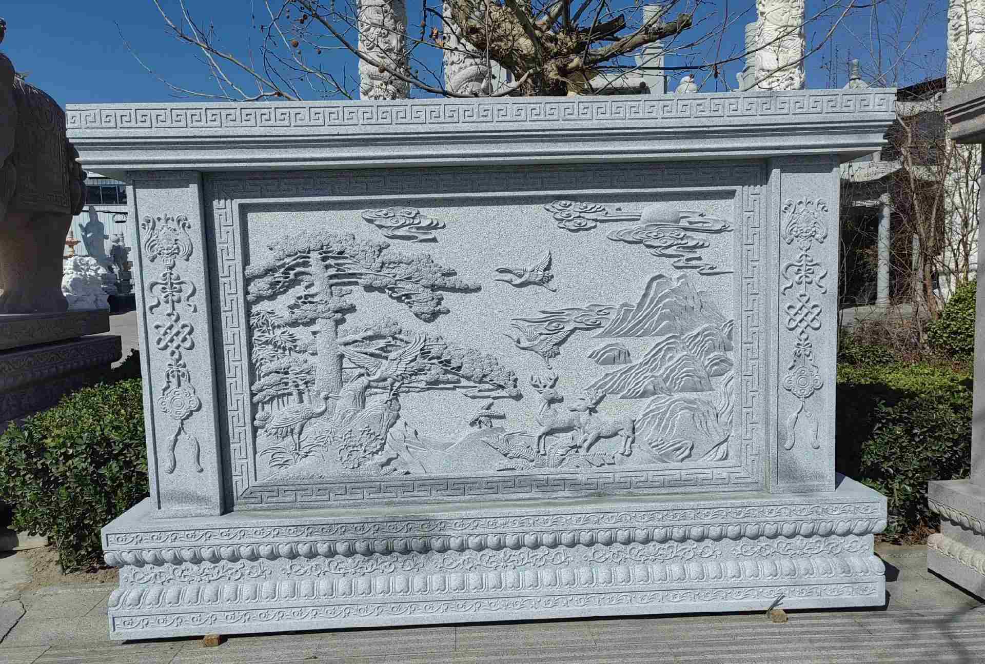 忻州 芝麻白大型照壁，屏风，影壁