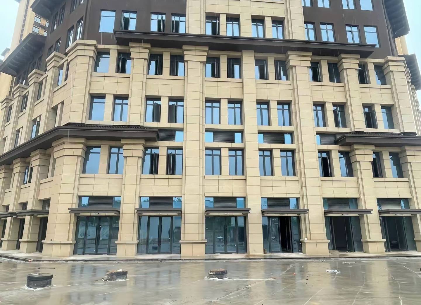 忻州 黄金麻花岗岩荔枝面小区外墙干挂