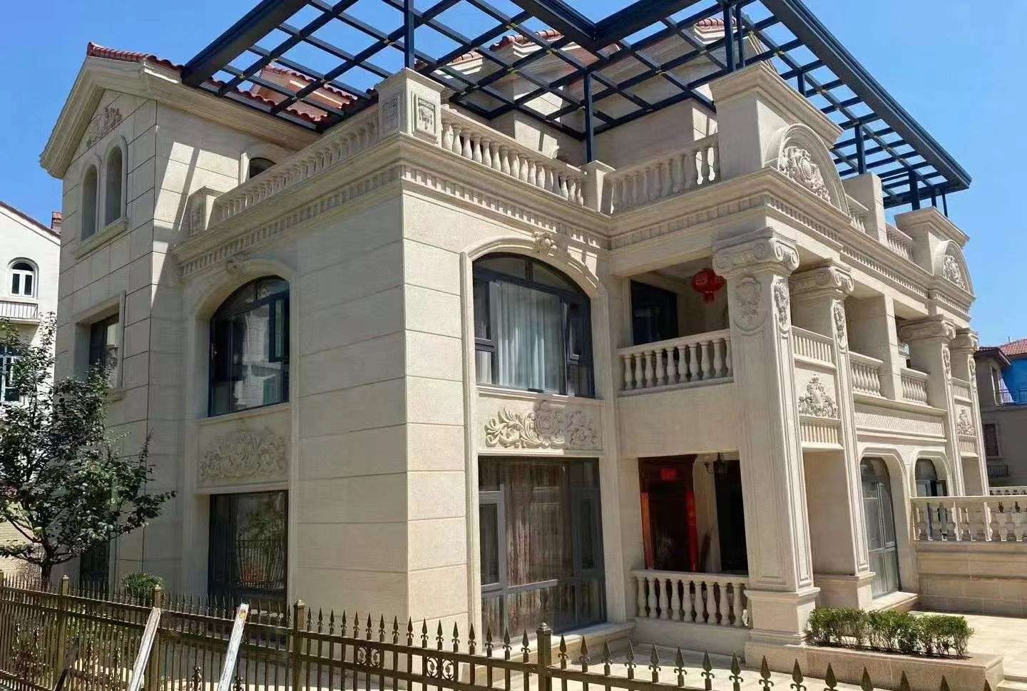 忻州 黄金麻花岗岩荔枝面别墅外墙干挂