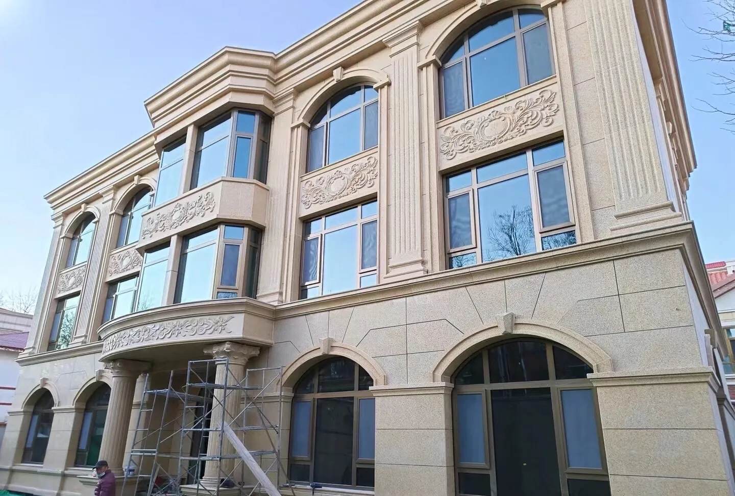 忻州 黄金麻花岗岩别墅外墙干挂