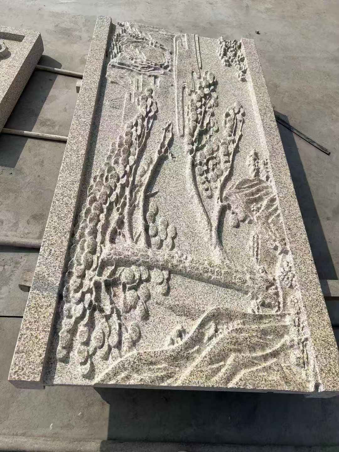 忻州 黄金麻雕刻板浮雕迎客松