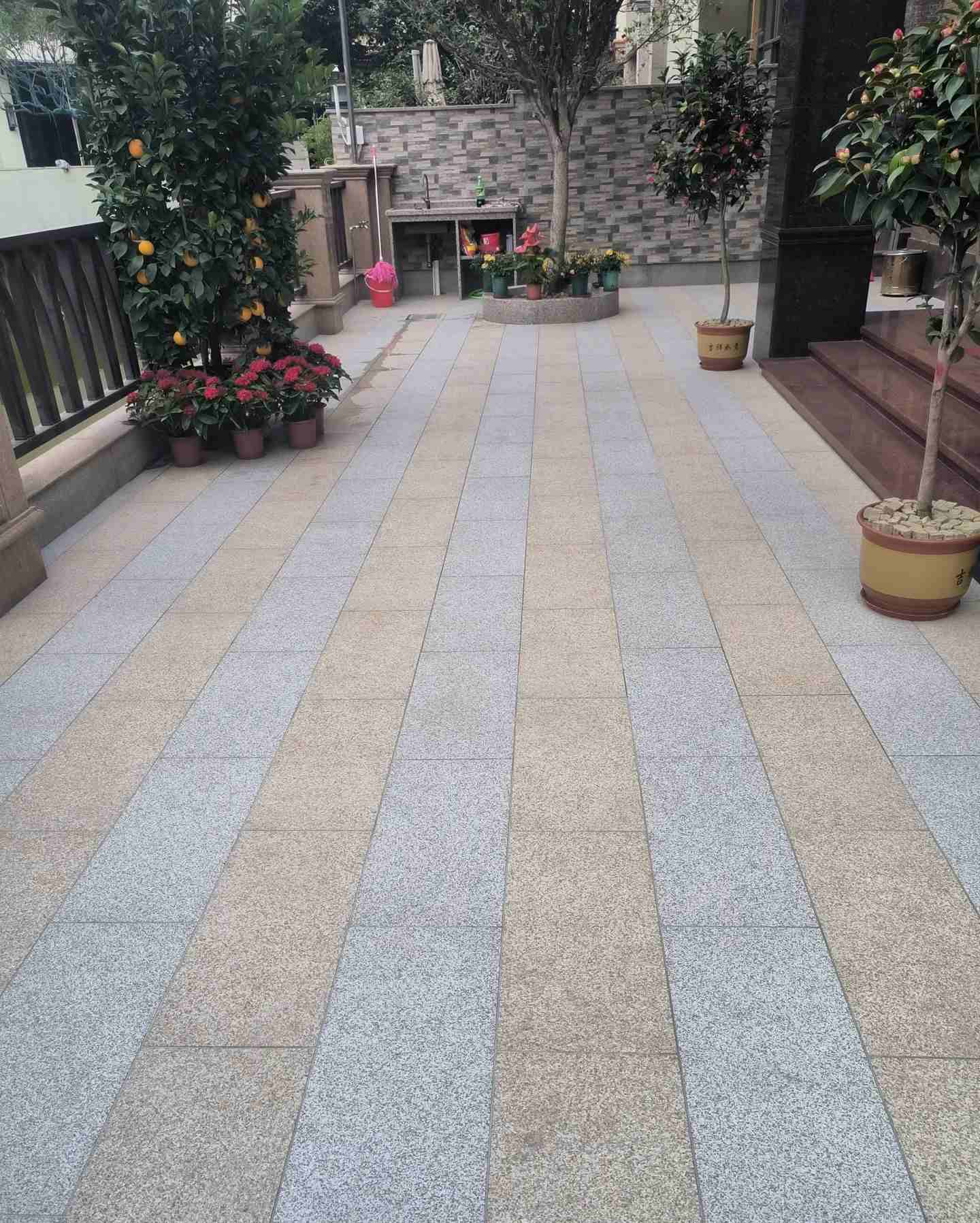 忻州 黄金麻白麻荔枝面庭院铺装展示