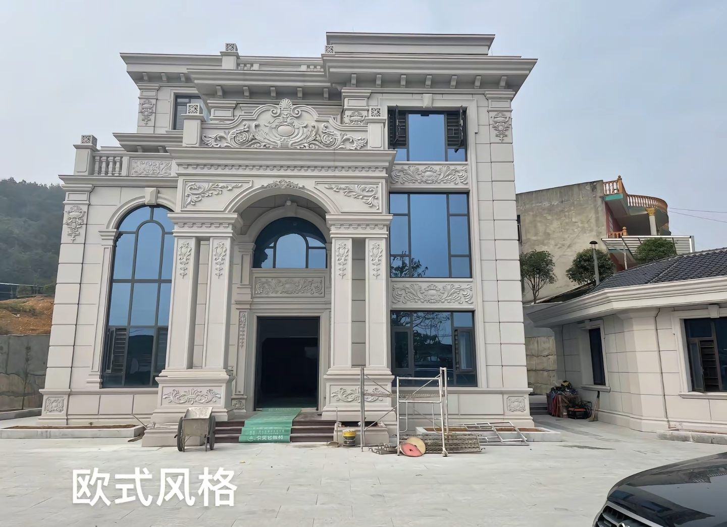 忻州 白麻花岗岩别墅外墙干挂