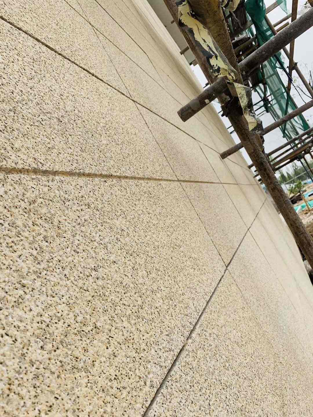 忻州 黄金麻花岗岩荔枝面外墙干挂石材效果示例