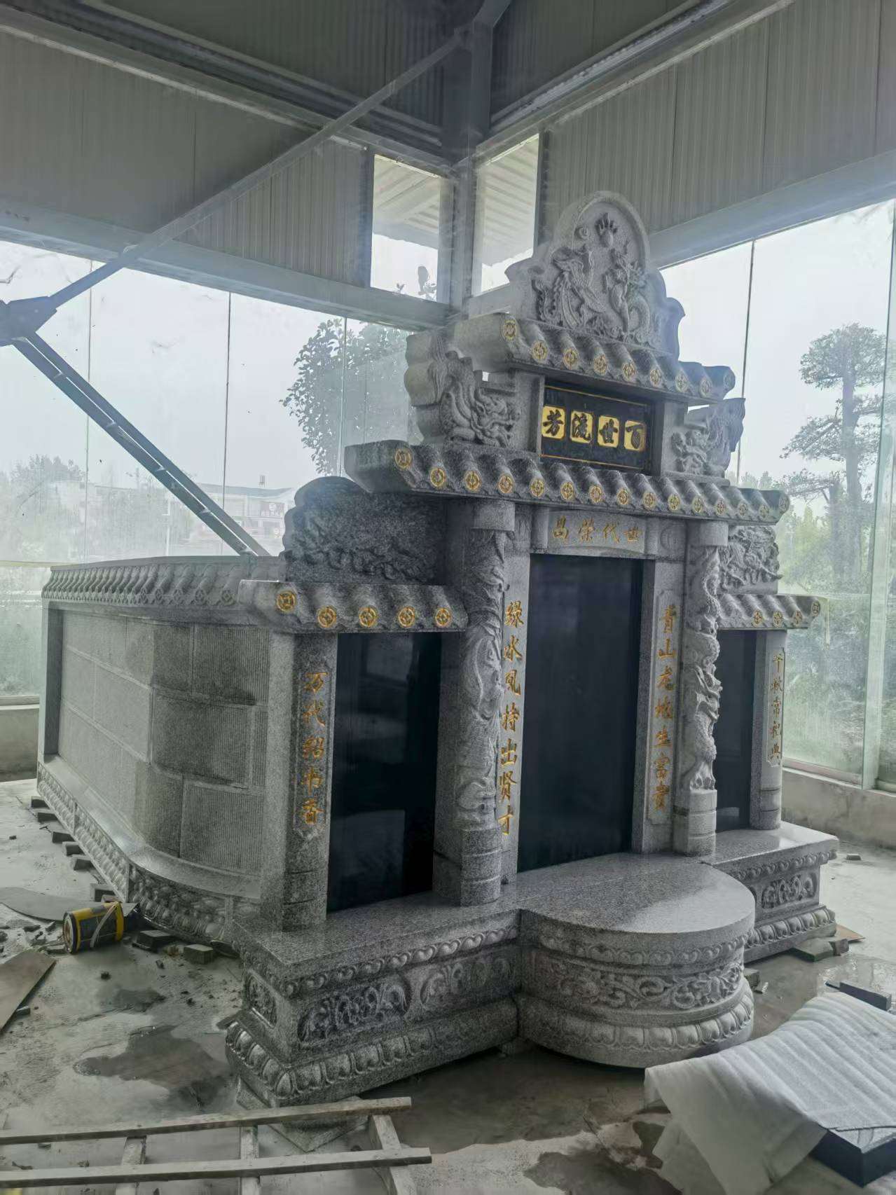 忻州 芝麻白墓碑效果展示图